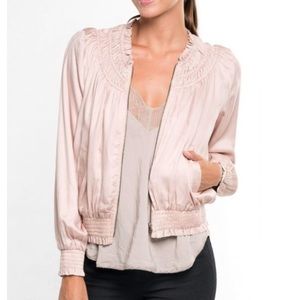 Blush bomber jacket
